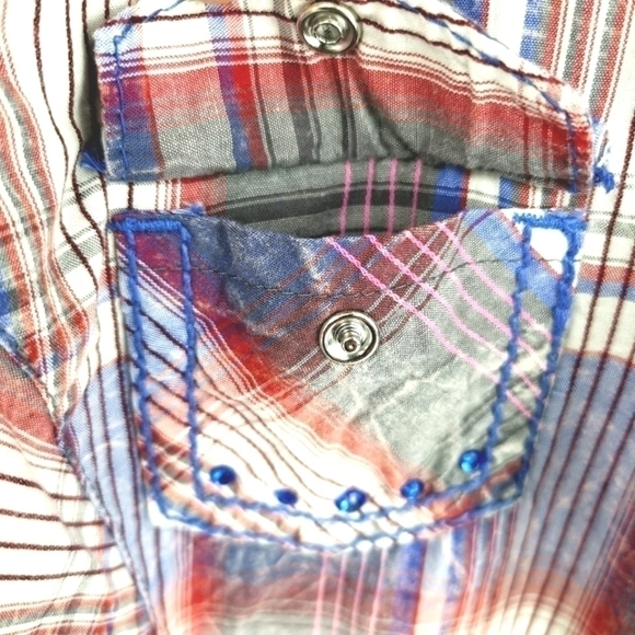 Adiktd Women's L Bling Western Button-Down Top - Picture 10 of 13